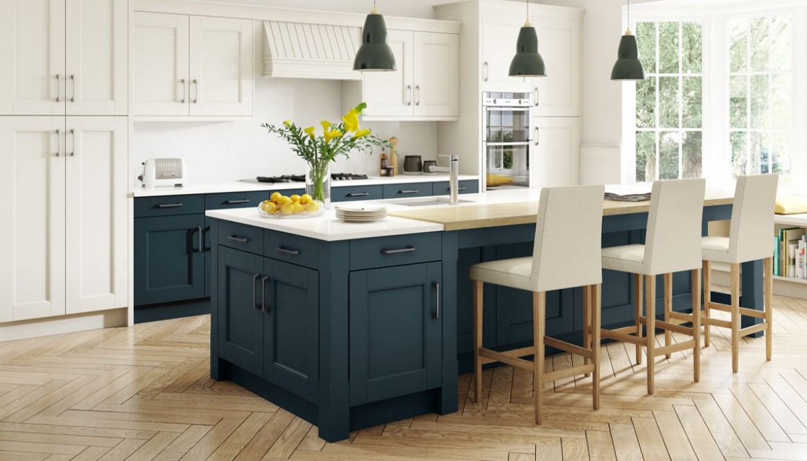 Stately in Oxford Blue and Limestone