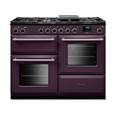 Rangemaster Aura 110cm Dual Fuel Plum - Brushed Nickel