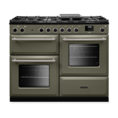 Rangemaster Aura 110cm Dual Fuel Riverbed - Brushed Nickel