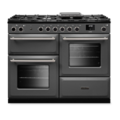 Rangemaster Aura 110cm Dual Fuel Slate - Brushed Nickel
