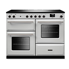 Rangemaster Aura 110cm Induction White - Brushed Nickel