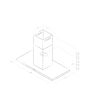 Elica THIN-ISLAND Thin Island slimline stainless steel 1200mm 570mm
