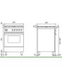 Ilve L06WM3 Torino 60cm Single 4 Gas Burners