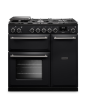 Rangemaster Aura 90cm Dual Fuel Black - Brushed Nickel
