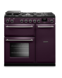 Rangemaster Aura 90cm Dual Fuel Plum - Brushed Nickel