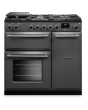 Rangemaster Aura 90cm Dual Fuel Slate - Brushed Nickel