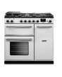 Rangemaster Aura 90cm Dual Fuel White - Brushed Nickel