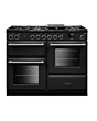 Rangemaster Aura 110cm Dual Fuel Black - Brushed Nickel