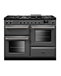Rangemaster Aura 110cm Dual Fuel Slate - Brushed Nickel