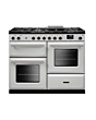 Rangemaster Aura 110cm Dual Fuel White - Brushed Nickel