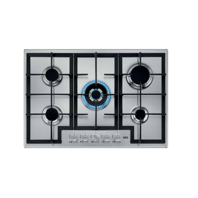 AEG HGX75400SM 75cm wide 5 burner gas hob