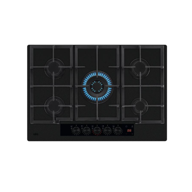 AEG HKB75341NL Matt Glass 75cm Gas On Glass Hob