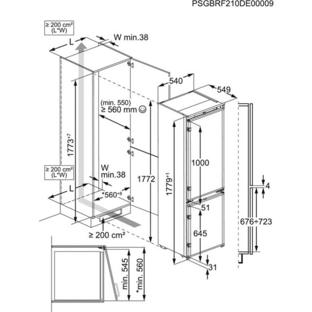 AEG NSC7G181DS Integrated Fridge Freezer