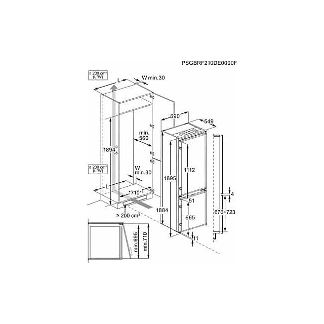AEG NSC7G751ES Integrated Fridge Freezer