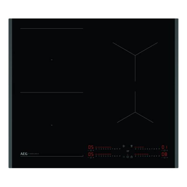 AEG SI64IB1BFB 60Cm Induction Hob, Bridging Zones On Left- Black