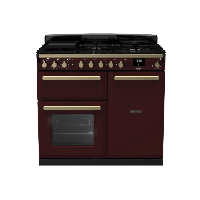 Rangemaster Estel Deluxe ESDL100DFPBOR/AB1 100cm Dual Fuel Range cooker