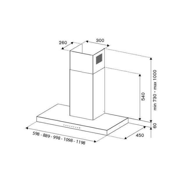 Bertazzoni KT110P1XV Master T-Shaped Hood 110cm
