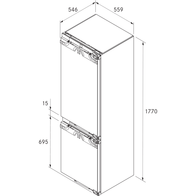 Bora C178KGW Integrated Fridge Freezer with water connection