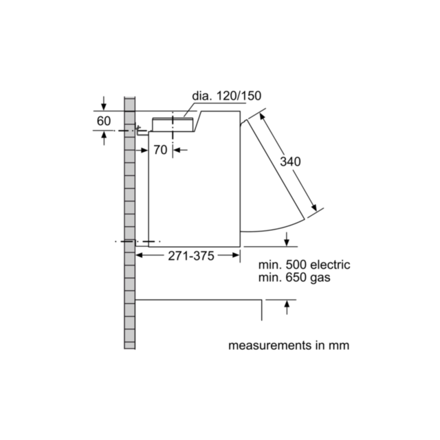 Bosch DEM66AC00B 60cm Integrated Extractor