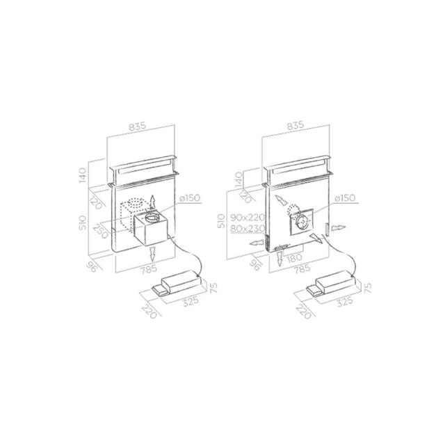 Elica PANDORA-SS Pandora downdraft Stainless steel