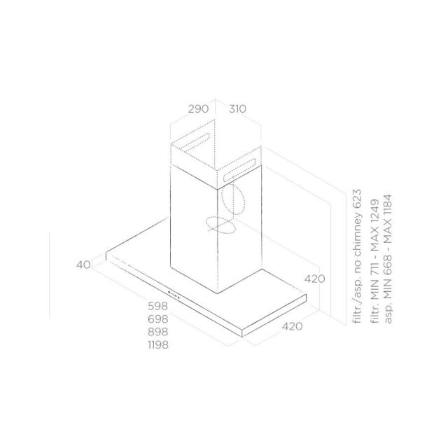 Elica THIN-120 Thin 120 slimline stainless steel