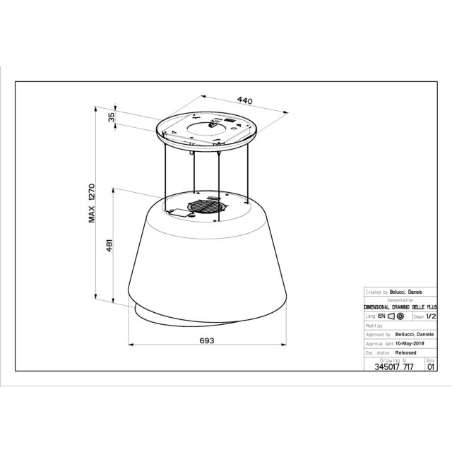 Faber BELLE PLUS Pendant Island Extractor