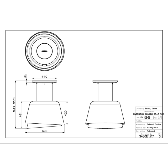 Faber BELLE PLUS Pendant Island Extractor