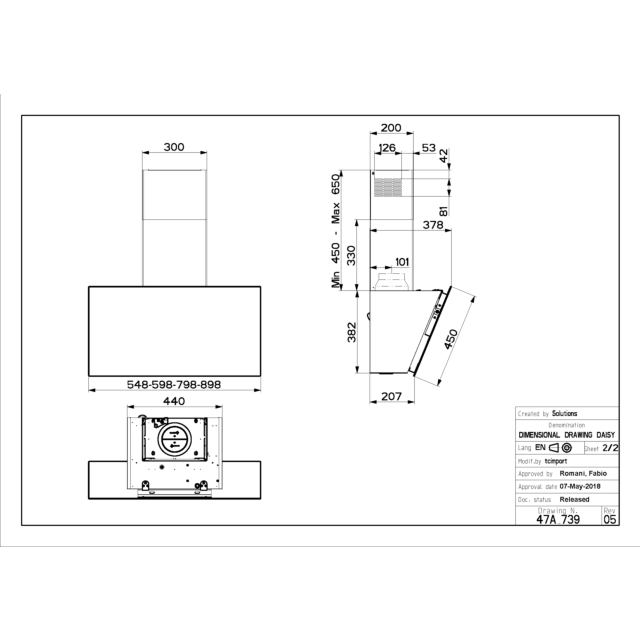 Faber Daisy B Eg6 Bk A80, Wall Extractor.