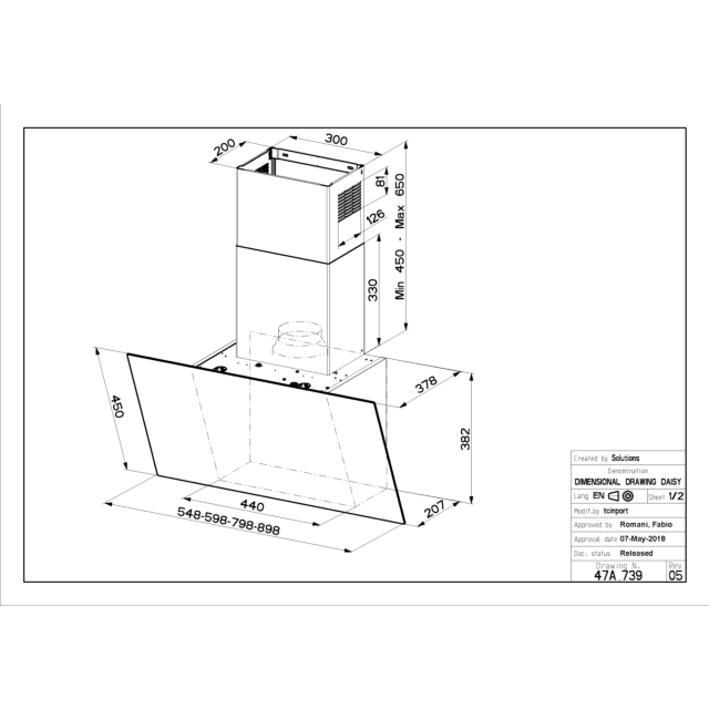 Faber Daisy B EG6 WH A80 Wall Extractor