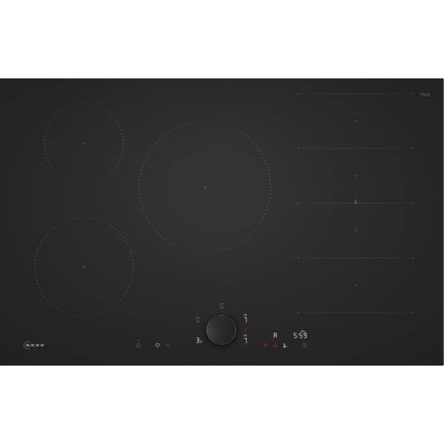 Neff T68NUV4A0 80cm Flex Induction Hob, Matt Black