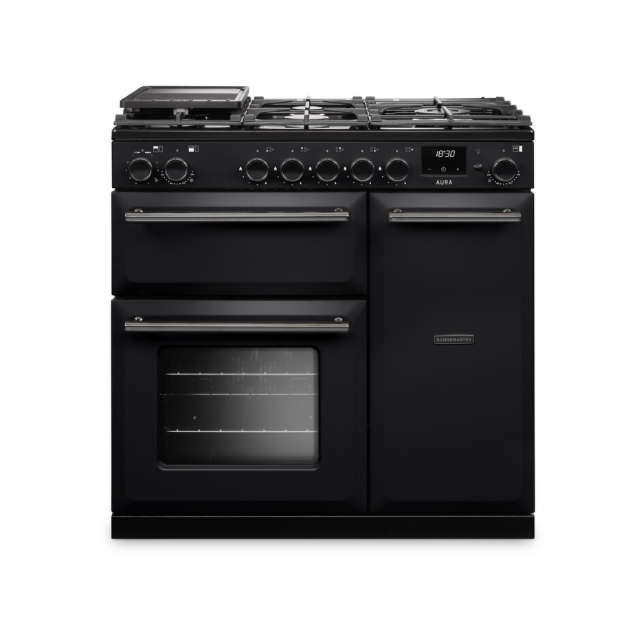 Rangemaster Aura 90cm Dual Fuel Black - Onyx