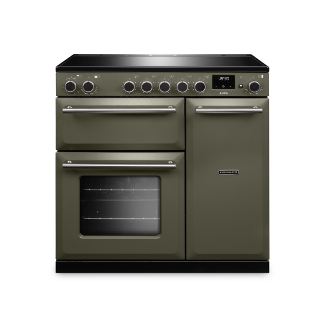 Rangemaster Aura 90cm Induction Riverbed - Brushed Nickel