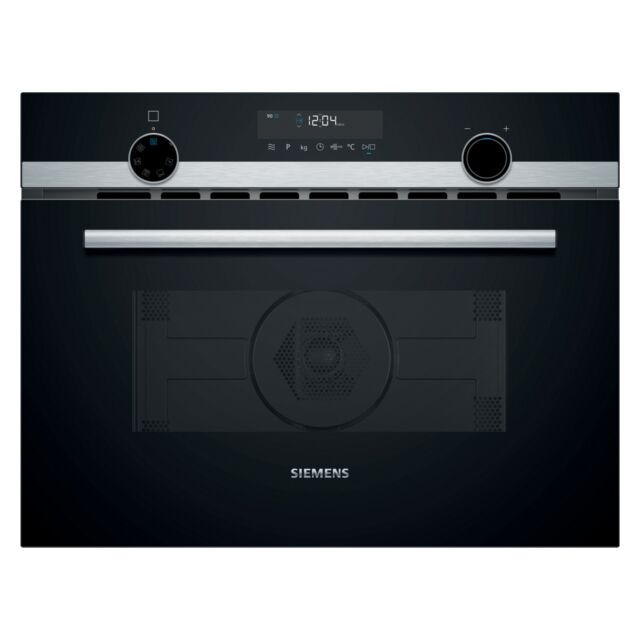 Siemens CM585AGS1B Integrated Microwave oven with HotAir cooking.